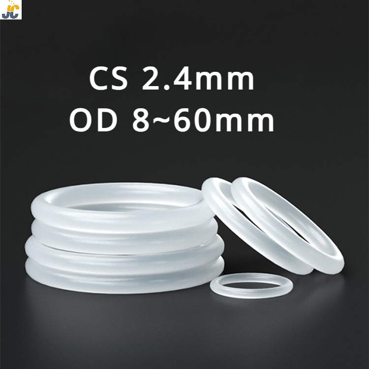 【JC】白色O型圈 線徑2.4mm*外徑8-60mm 食品級矽膠 O型環  耐高溫橡膠密封圈