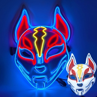 天狐發光LED狐狸發光面具日式假面罩