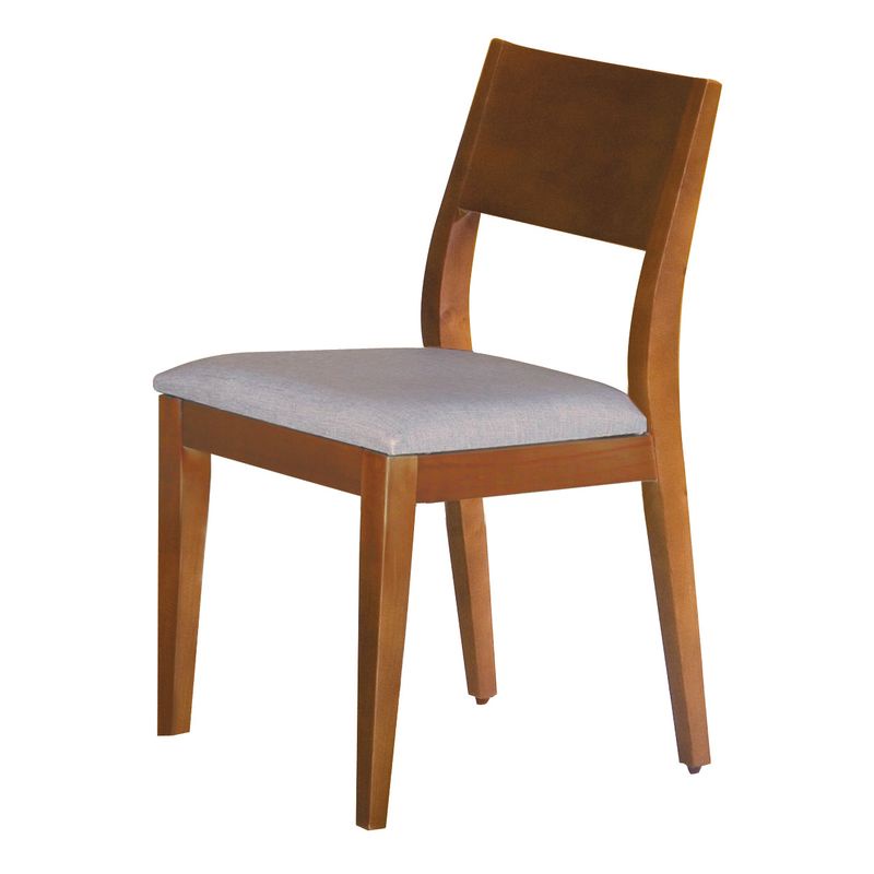 【HB519-05】喬伊柚木色餐椅(灰亞麻紋皮)(東部及桃園以南請另詢運費)