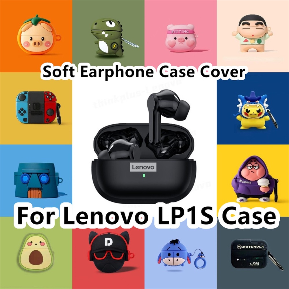 LENOVO 適用於聯想 LP1S 保護套卡通 Pok Ball 軟矽膠耳機保護套