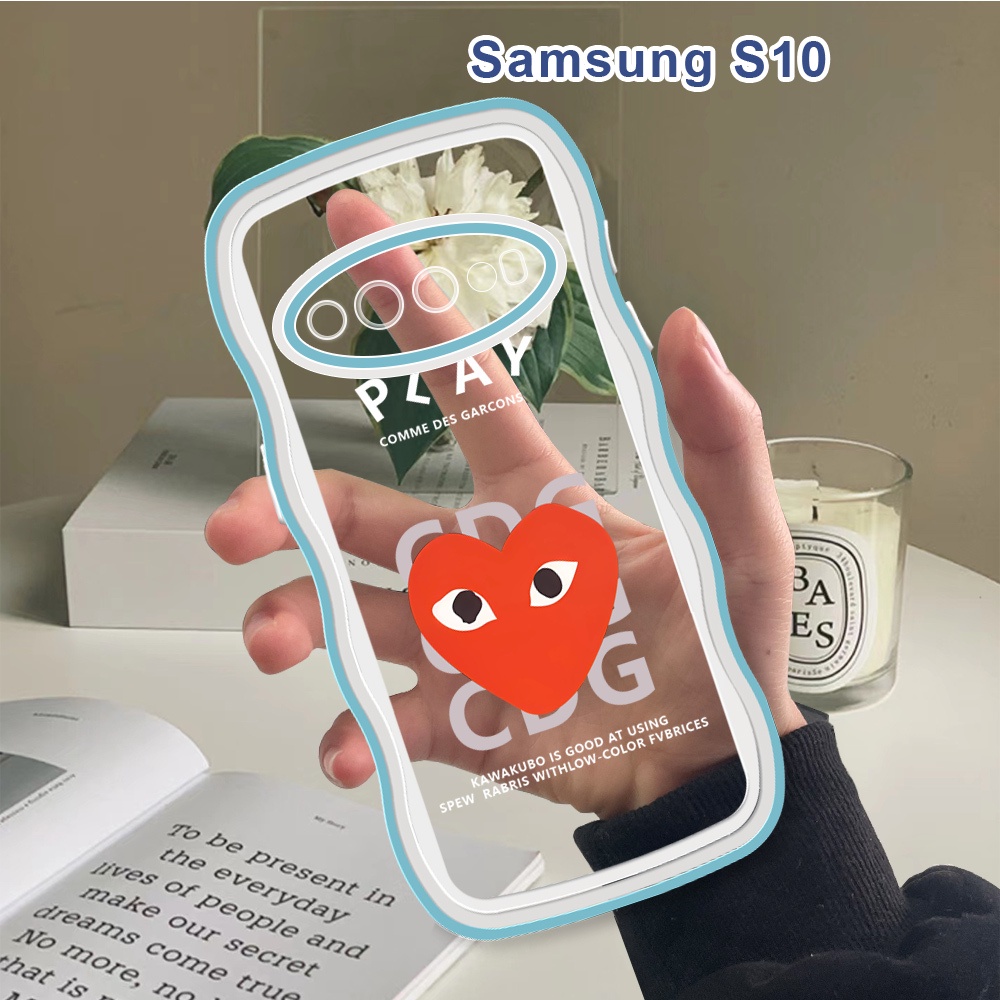 SAMSUNG 適用於三星 Galaxy S10 S9 S8 Plus 軟殼時尚圖案防震手機殼矽膠軟殼