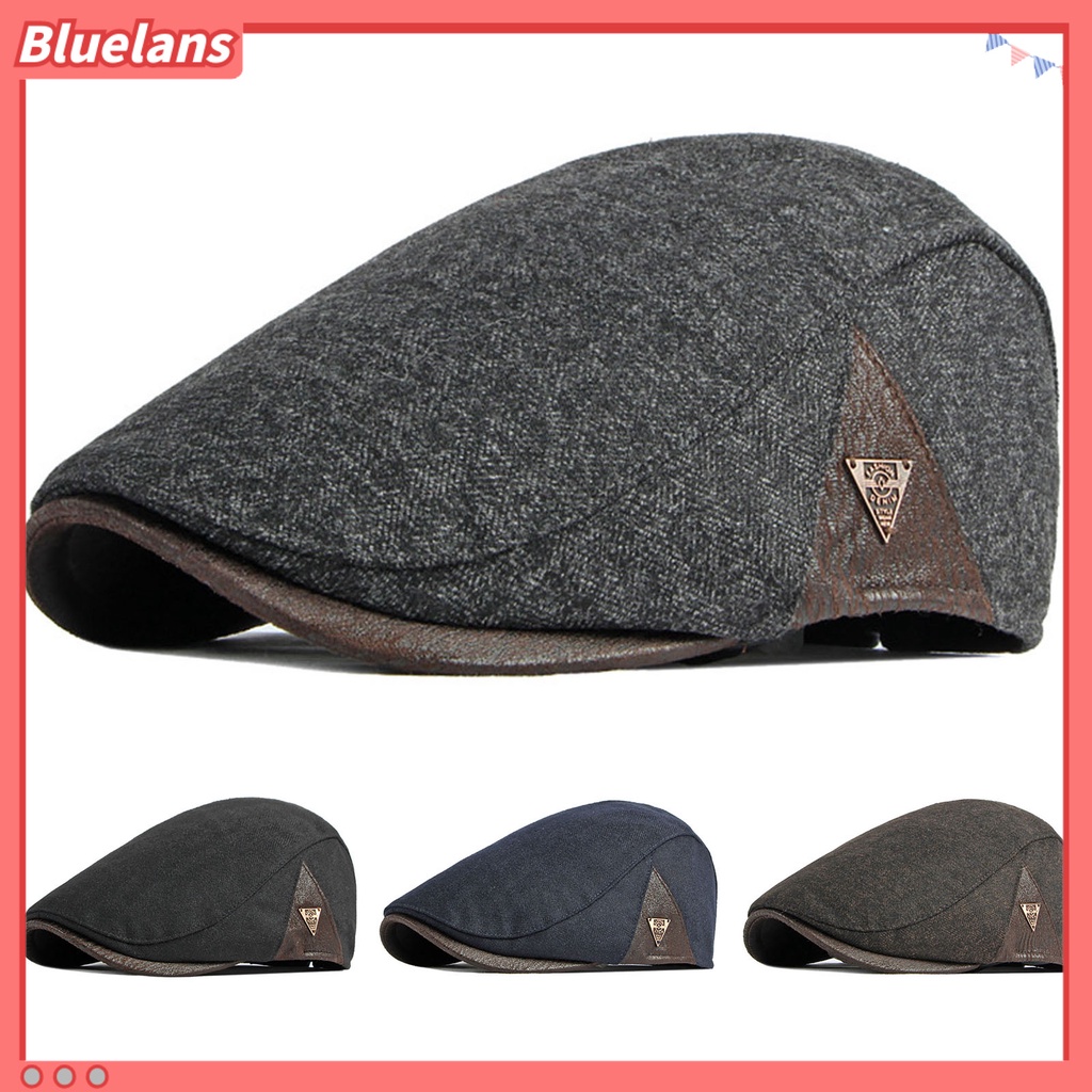 [BLS] 貝雷帽透氣復古風格純色親膚防曬保暖棉混紡戶外男士貝雷帽防曬帽徒步旅行