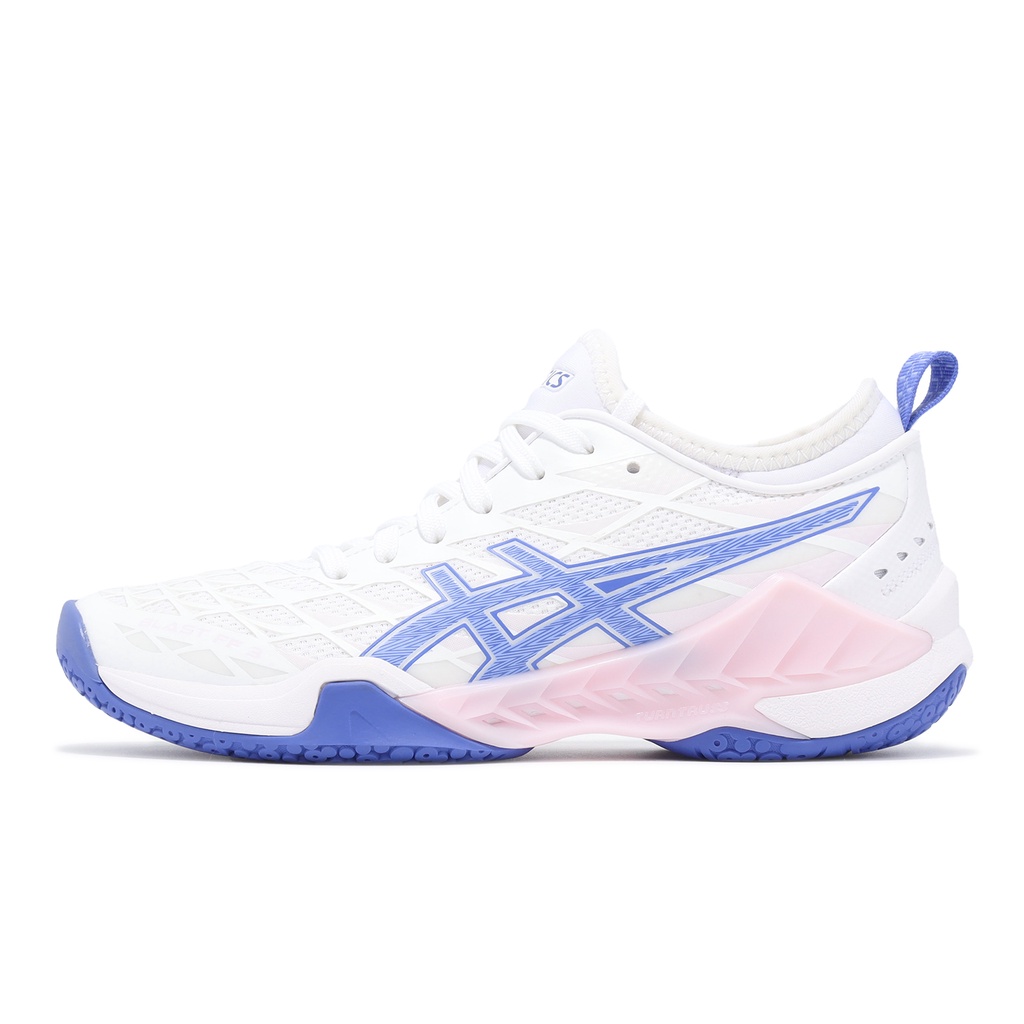 Asics 羽毛球鞋 Blast FF 3 白 藍 粉紅 亞瑟士 羽球鞋 女鞋 運動鞋【ACS】 1072A080101