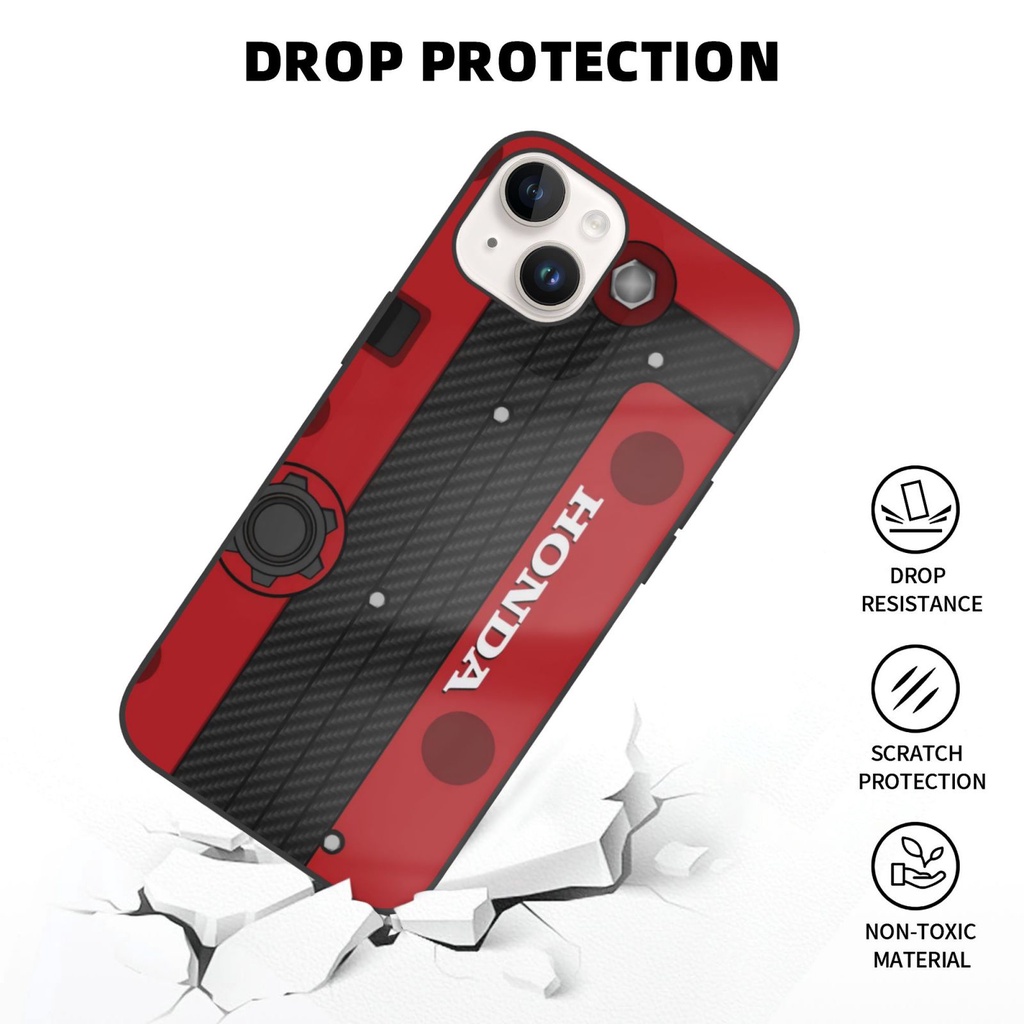 HONDA 汽車標誌本田汽車手機殼防摔保護套 TPU 適用於 IPhone XR XS 13 14 15 Pro MAX
