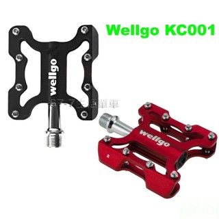 《67-7 生活單車》原廠盒裝 Wellgo KC001 鋁合金CNC輕量化培林踏板 自行車踏板 黑/紅