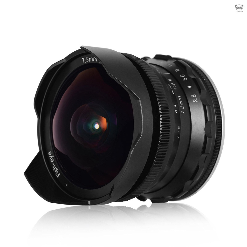 Andoer 7.5mm F2.8 超廣角手動魚眼微單鏡頭 大光圈 黑色 索尼E卡口 (CC-Mil7528N)