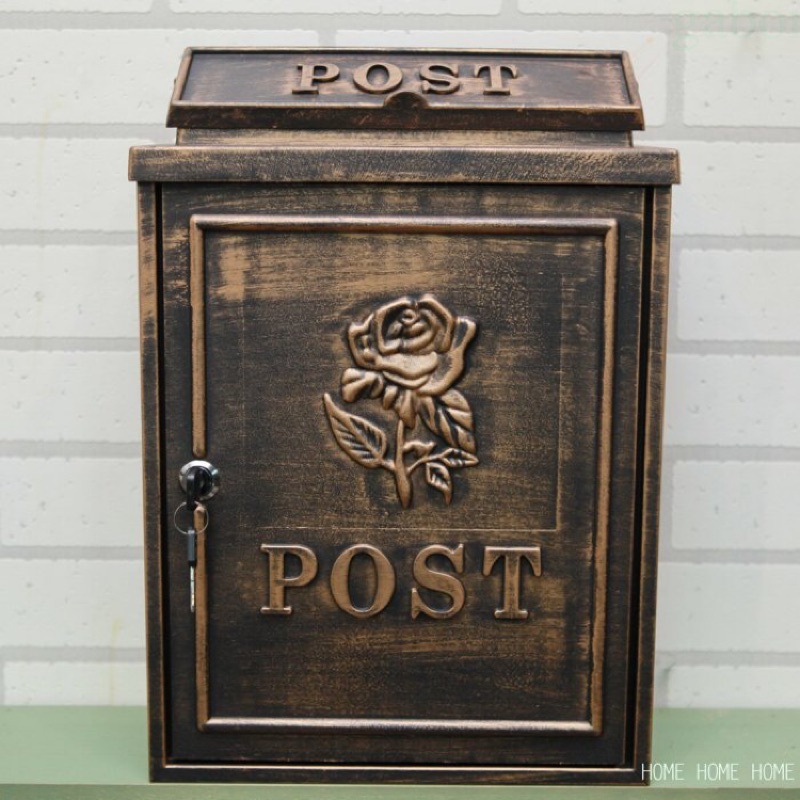 [HOME] 免運優惠 古銅金玫瑰信箱 信箱 加強塗裝型 耐候性佳可放4A雜誌郵件