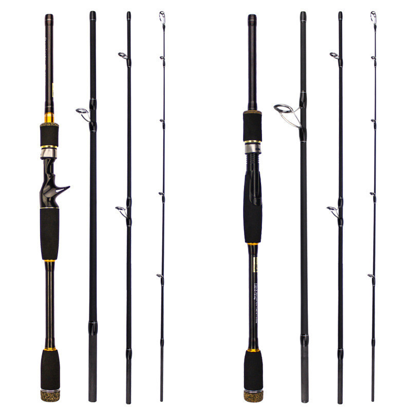 威和 4節路亞竿短節碳素魚竿便攜插竿2.1米M調魚竿遠投漁竿批發