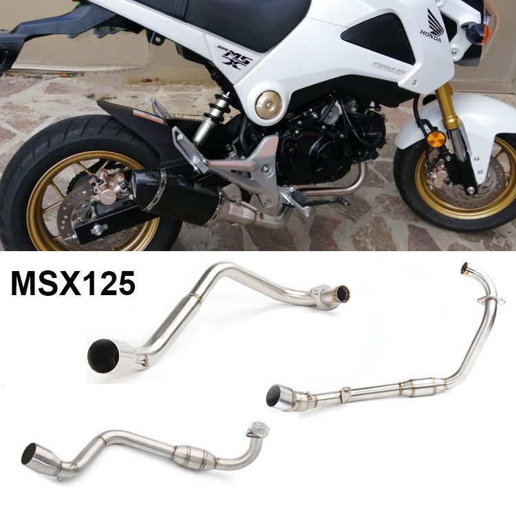 HONDA 適用於本田 MSX125 Monkey 125 排氣彎頭管的摩托車排氣前連接管