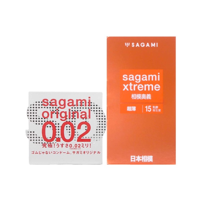 相模奧義超薄乳膠保險套 15 入 + 相模元祖 0.02 標準裝 PU 保險套 1 入