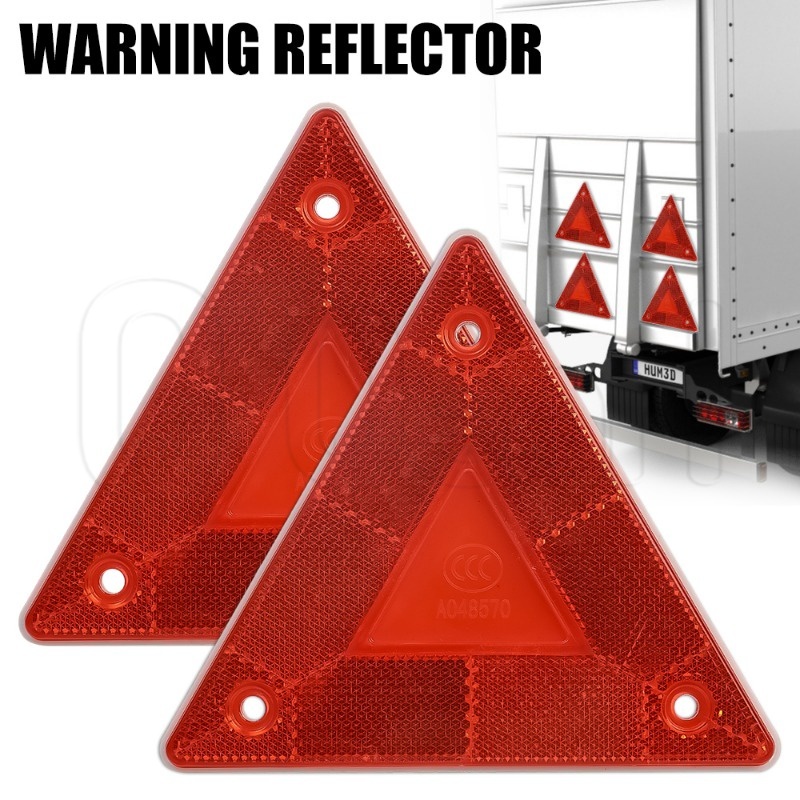 三角形警告反光板標誌警報/摩托車粘合劑矩形反光貼紙/拖車消防車板尾燈/汽車緊急故障安全標誌