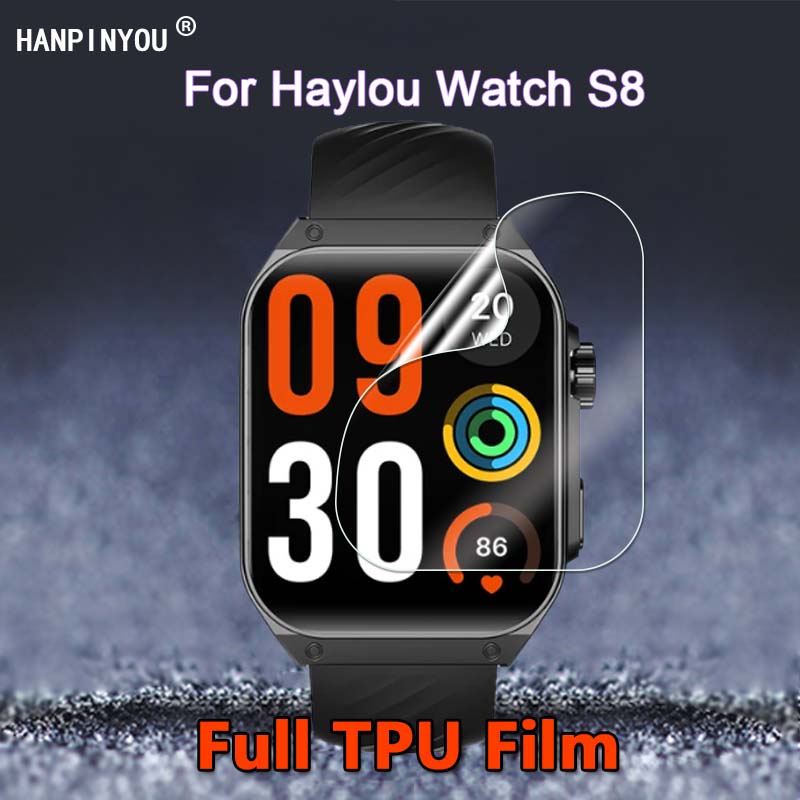 適用於 Haylou Watch S8 SmartWatch 超薄透明軟 TPU 薄膜屏幕保護膜 - 非鋼化玻璃