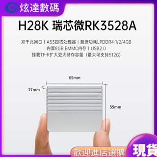 【現貨 速發】H28K 千兆雙網口小主機 RK3528A 金屬CNC 開源開發板
