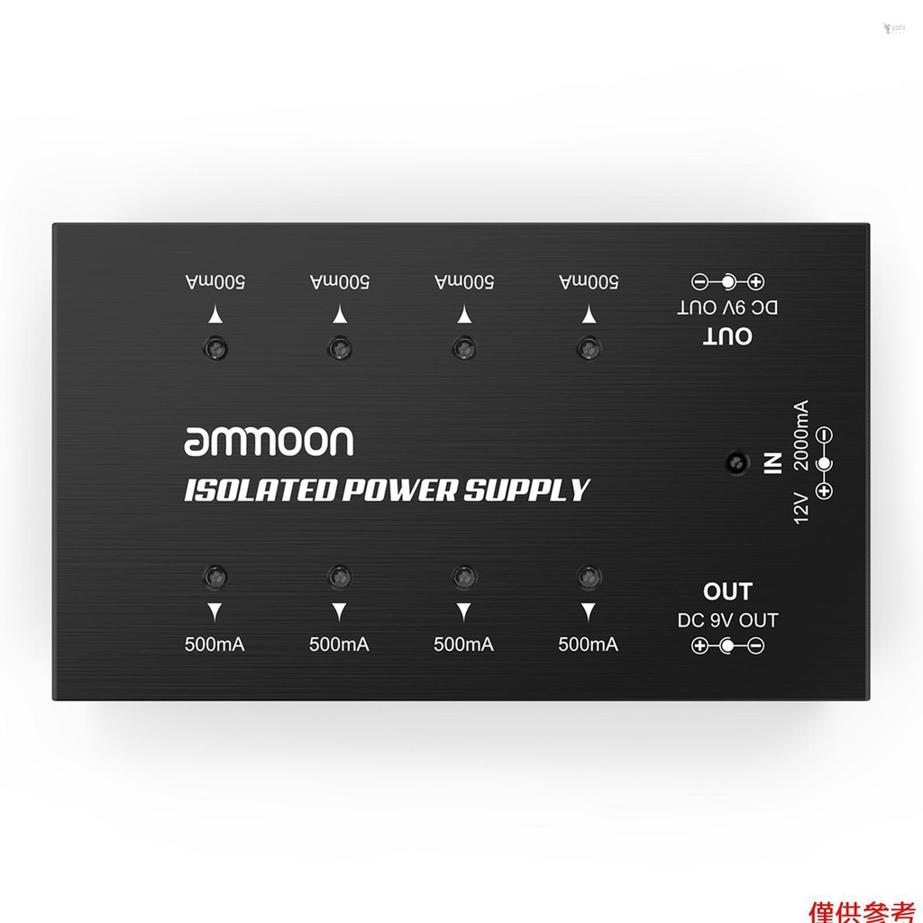 YOT ammoon 緊湊型吉他效果器電源 8 個隔離直流輸出，適用於 9V/18V 吉他效果器