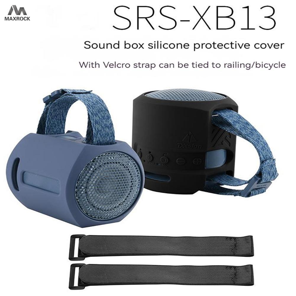 Maxrock新款矽膠保護套兼容索尼srs-xb13音箱配件樂隊式便攜音頻保護軟殼