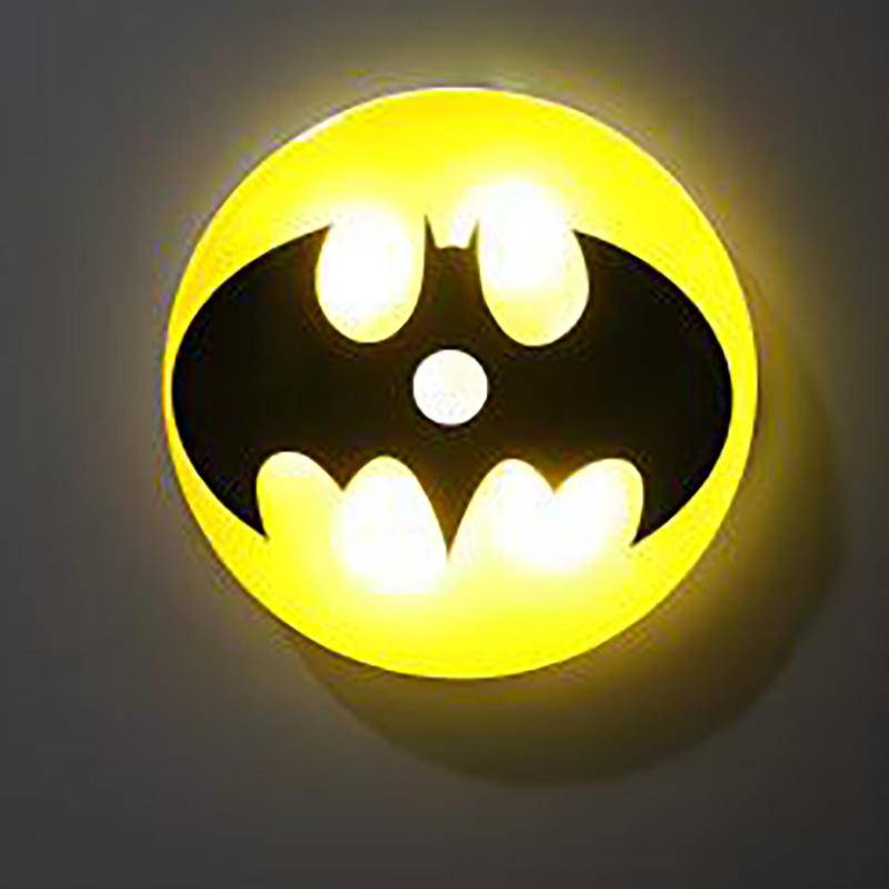 LED感應夜燈 發光蝙蝠俠冰箱夜燈 磁吸免佈線房間感應燈 充電式創意柔光燈