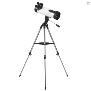 反射天文望遠鏡500114 高清高倍單筒天文望遠鏡 觀星觀月望眼鏡 主鏡筒+三腳架+增倍鏡+尋星鏡+手機支架+附件盤+目