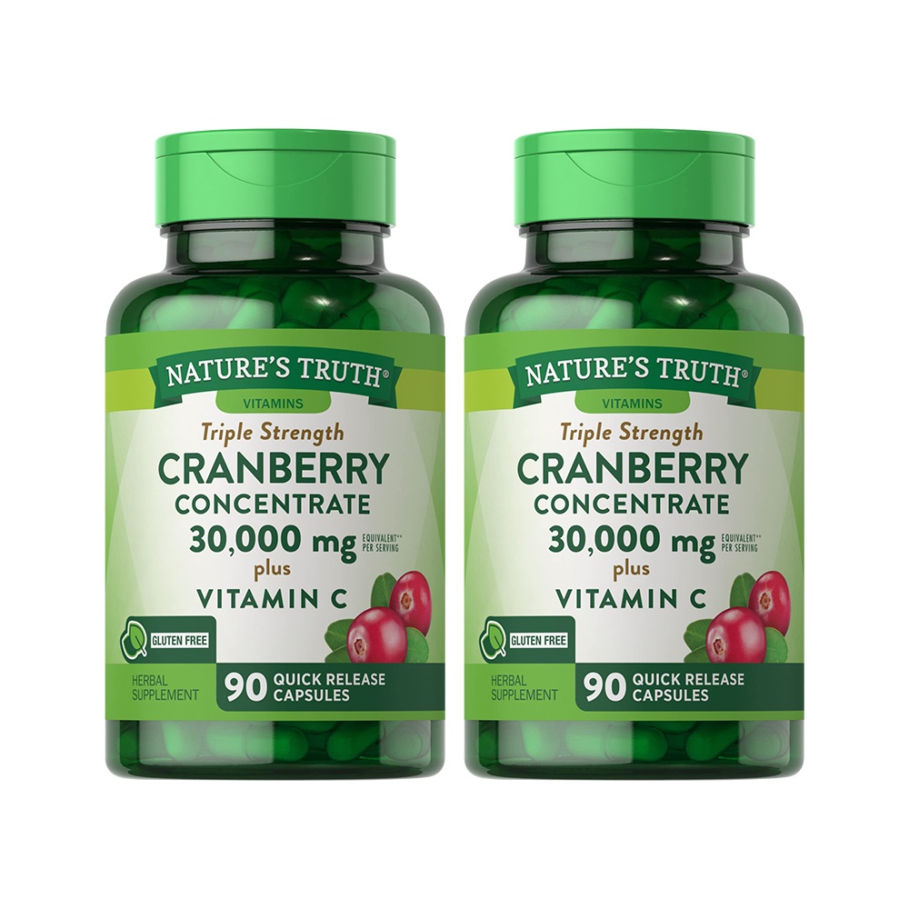 Natures Truth綠萃淨 50倍濃縮蔓越莓＋C膠囊x2瓶組（90粒/瓶）-廠商直送(7個工作天依序出貨)