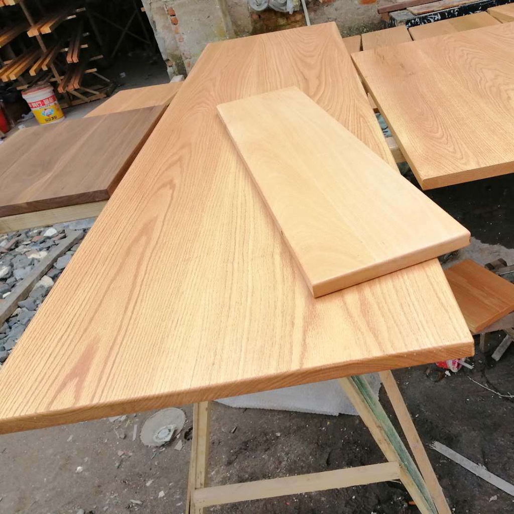 紅橡木實木書桌餐桌板 實木板 辦公檯面板吧檯木板訂製飄窗隔板書架板DIY