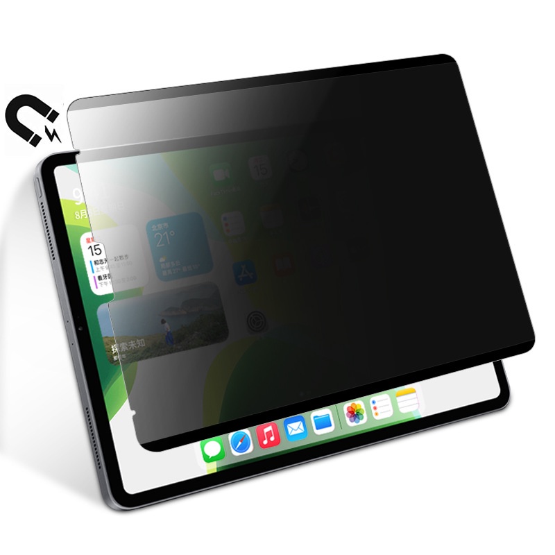 適用於 iPad 10th 10.9 10.2 Pro 11 12.9 M1 M2 磁性隱私屏幕保護膜 Air 2/3/