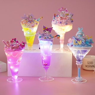 【熱銷】兒童diy冰淇淋手工製作材料包 水晶泥冰激凌玩具 甜品杯 兒童節玩具 冰淇淋奶油膠