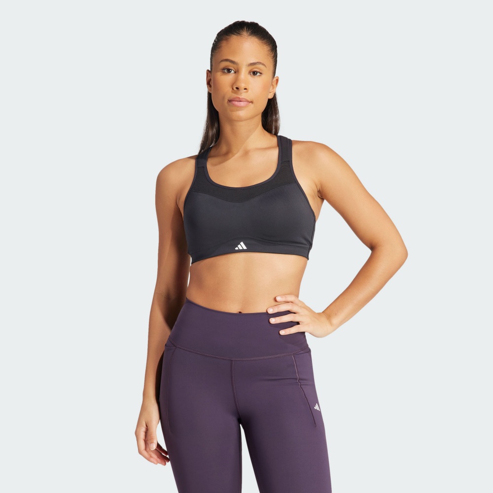 adidas Training TLRD impact high-support sports bra in white