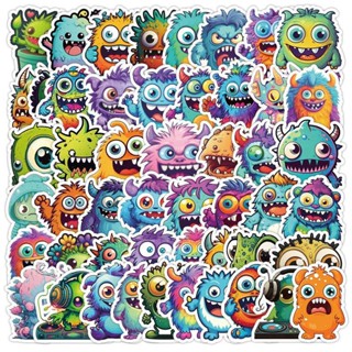 小怪物貼紙、天使、美人魚、獨角獸、動物貼紙（50張/100張不重複）動漫卡通防水貼紙｜行李箱貼紙｜機車貼紙｜筆電貼紙｜塗