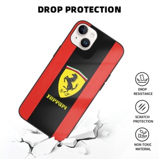 FERRARI 跑車法拉利標誌手機殼防摔保護套 TPU 適用於 IPhone XR XS 13 14 15 Pro MA
