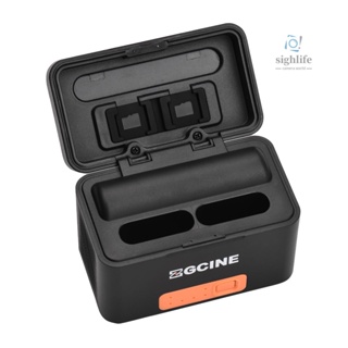 Zgcine PS-BX1 便攜式相機電池快速充電盒 5200mAh 無線雙電池充電器,帶 Type-C 端口更換,適用