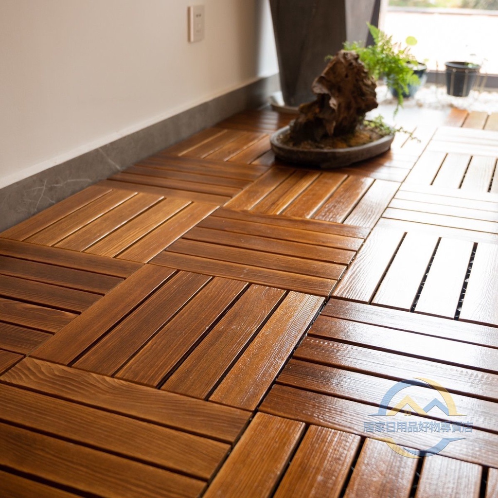 碳化防腐木地板 實木地板 木改造陽台戶外 露台木板木方木條庭院拼接