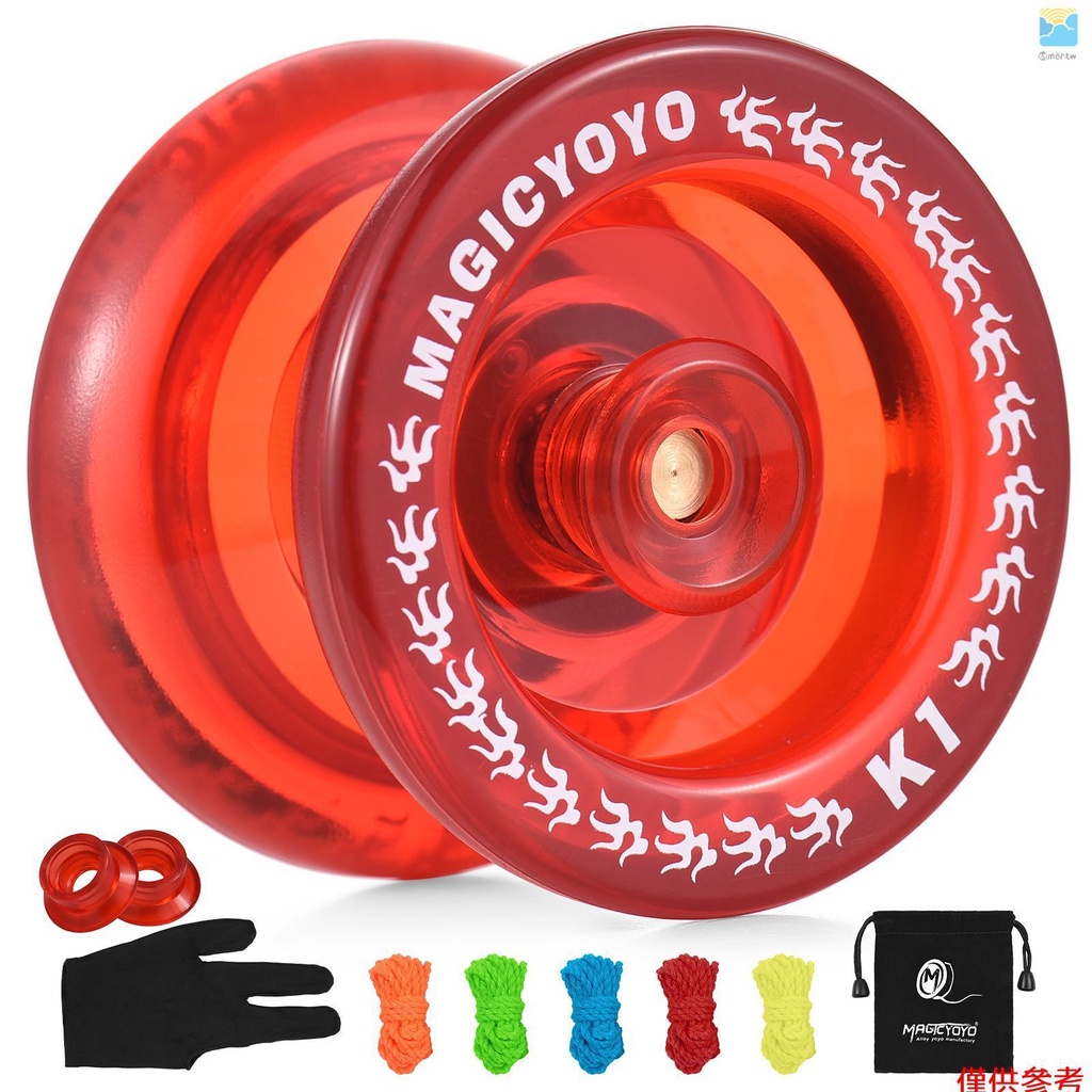 【邁瑞可斯達】MAGICYOYO K1塑膠YOYO球（5繩+手套+絨布袋）紅色