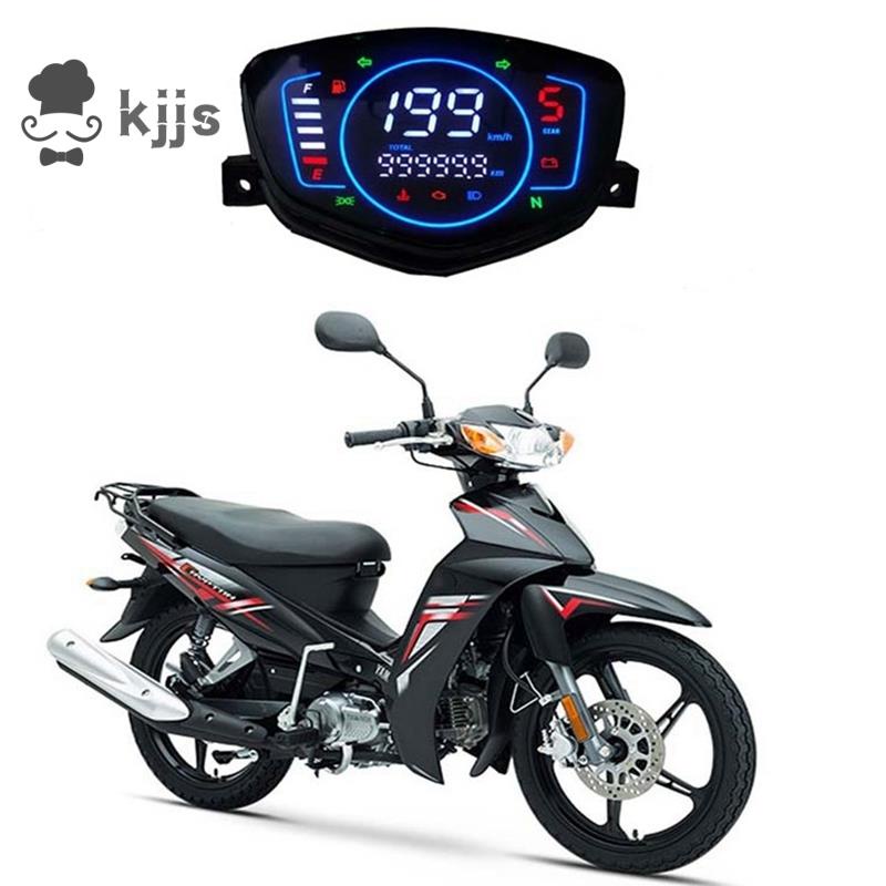 山葉 摩托車 LED 車速表摩托車轉速表摩托車里程表儀表總成數字儀表適用於雅馬哈 L135 LYMC8 LYM110