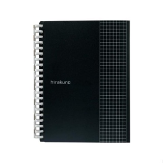 【LIHIT】HIRAKUNO B6/B5E方格活頁筆記本－黑色【金石堂】