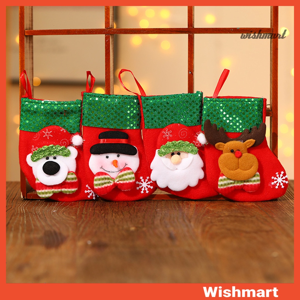 【現貨】聖誕襪卡通造型大容量立體耐磨醒目裝飾超柔軟聖誕襪派對禮品糖果袋