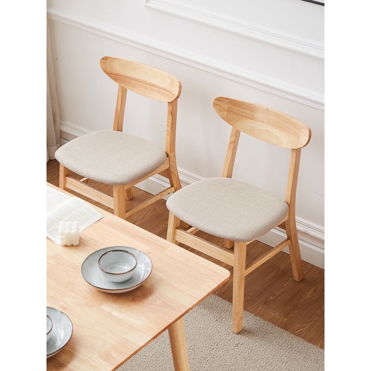 【精品熱銷】 實木餐椅家用蝴蝶椅原木靠背凳子休閒舒適現代簡約書桌椅餐桌椅子
