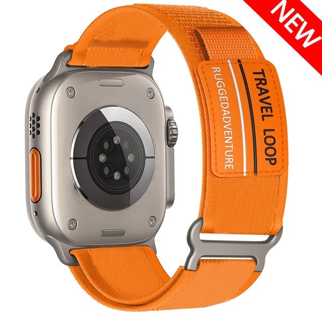 尼龍錶帶 Trail 環手鍊兼容 Apple watch 系列 9 8 7 6 5 4 3 se Ultra iWatc