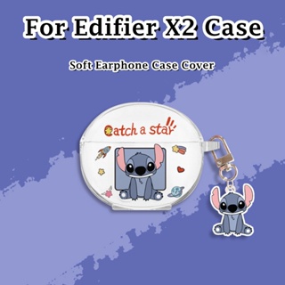 EDIFIER 【快速發貨】適用於漫步者 X2 保護套透明卡通軟矽膠耳機保護套保護套