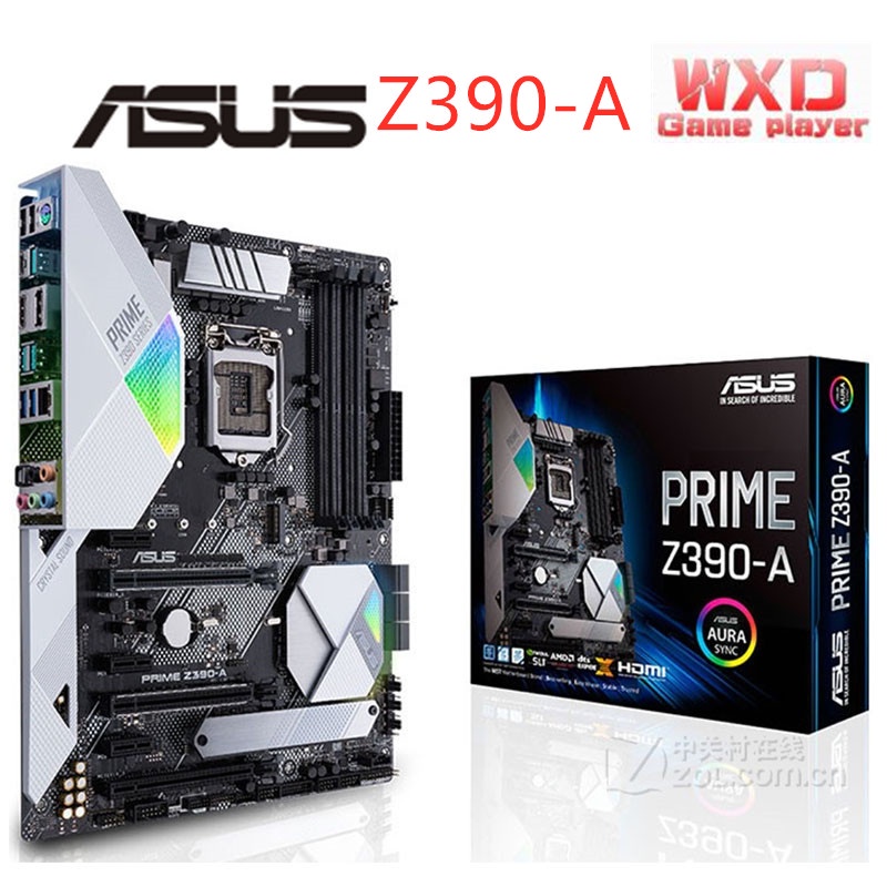 英特爾 適用於華碩 PRIME Z390-A 主板插槽 LGA 1151 DDR4 M.2 nvme ssd 適用於 I