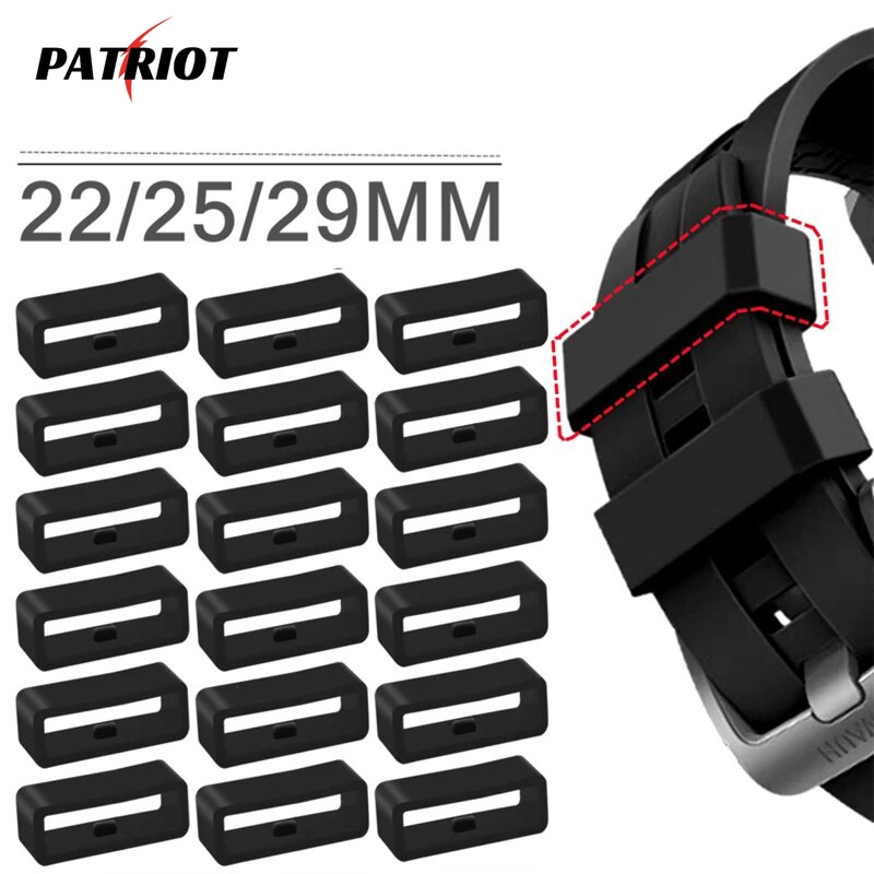 [PATRIO] Garmin Fenix 7/6/5 Forerunner 245/945X 矽膠錶帶固定器固定環的錶