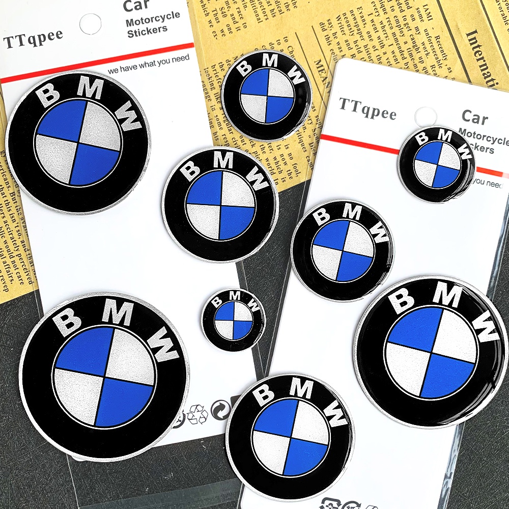 BMW 寶馬標誌立體反光軟膠貼摩托車油箱裝飾貼寶馬x1 X3 X5 X6汽車徽章貼