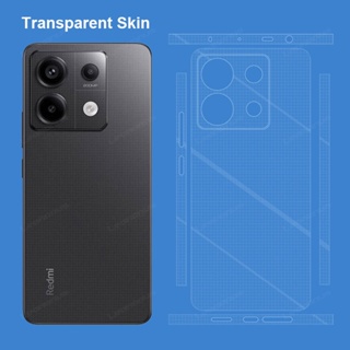 XIAOMI 適用於小米 Poco X6 Pro 後屏幕保護膜的透明貼花皮膚,帶側膜蓋 3M 包裝透明和啞光貼紙