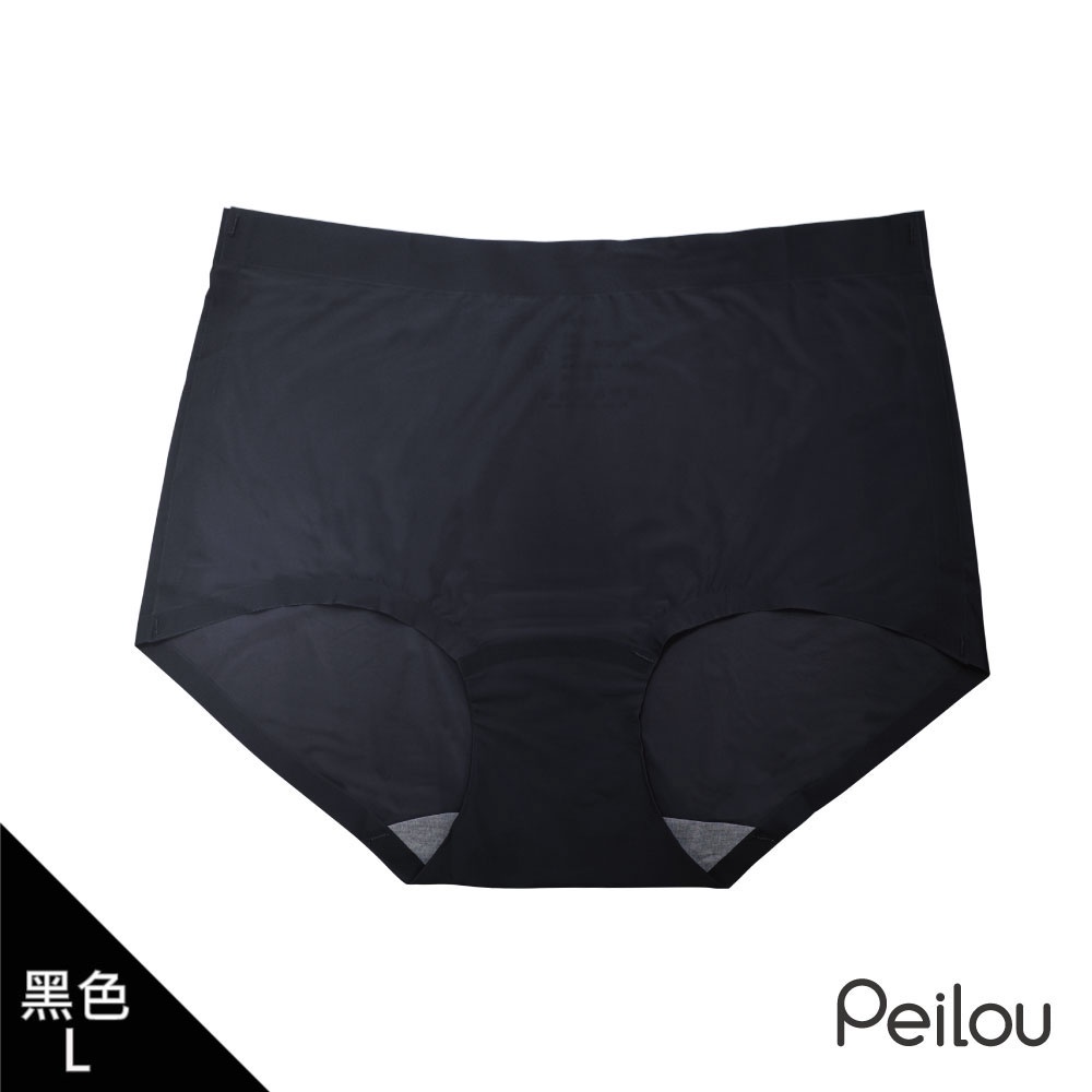 Peilou 貝柔中腰平口無痕褲-黑-L（1件）