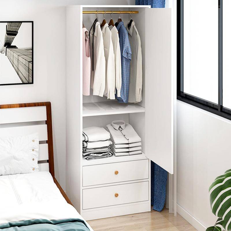 小型衣櫃 窄家用簡易組裝小戶型臥室出租房用省空間兒童衣櫥收納櫃