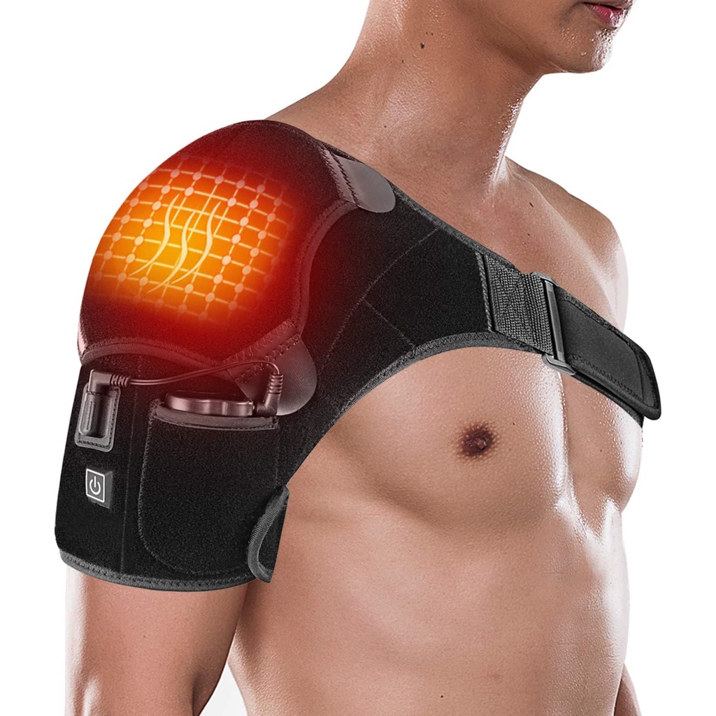 發熱護肩 加熱肩托 熱敷肩墊 USB充電加熱護肩 艾草肩膀 保暖護肩