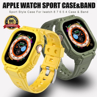 Tpu 錶帶和錶殼保險槓保護套更換配件兼容 Apple Watch Ultra2 49mm Iwatch 系列 9 8