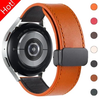 SAMSUNG 20 毫米皮革錶帶適用於三星 Galaxy Watch 6/5/4 44 毫米 40 毫米 5Pro 4