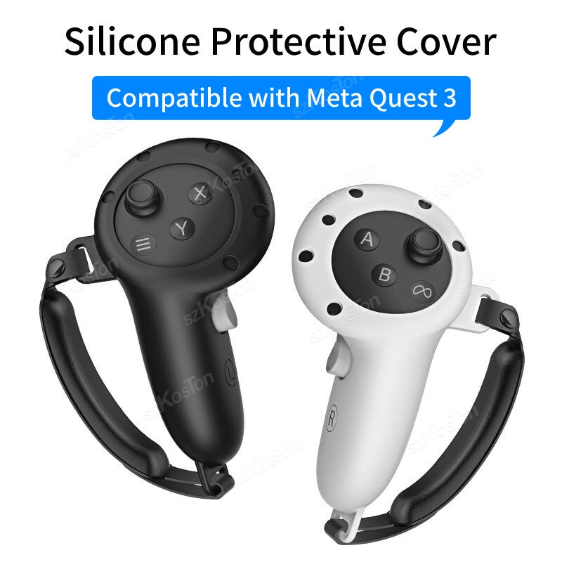 Meta Quest 3 配件的 Meta Quest 3 VR 控制器防滑矽膠套帶錶帶手柄保護套