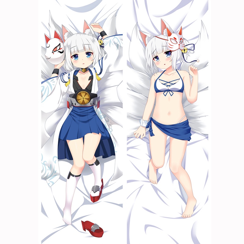 60x180cm 動漫 Dakimakura Azur Lane Kaga 枕套擁抱身體抱枕套外福床上用品裝飾枕套