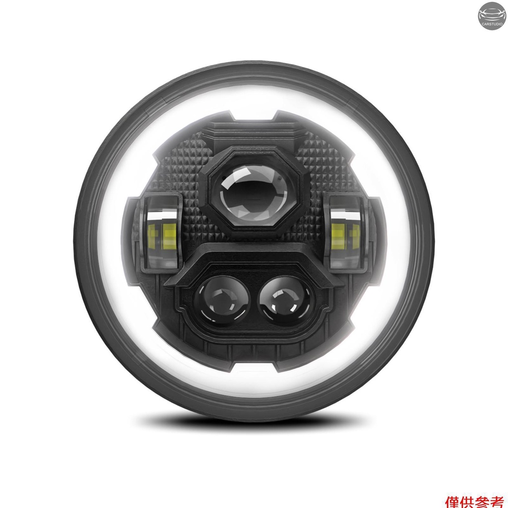 7 吋 LED 頭燈圓形頭燈，具有高/低光束、DRL 和琥珀色轉向燈，適用於汽車摩托車防水 IP67，1 件裝