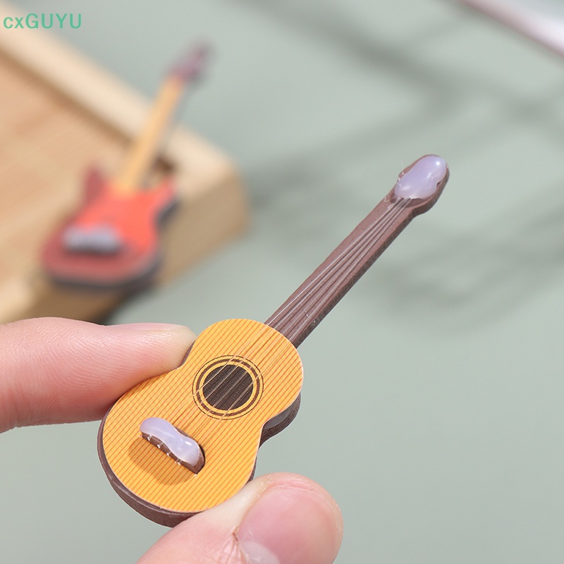 【cxGUYU】迷你家具模型古典吉他流行電吉他彈奏樂器PRTA